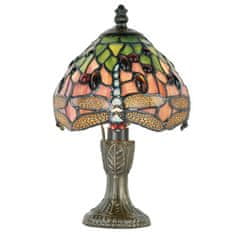 Clayre & Eef Stolní lampa Tiffany THE RED DRAGONFLY 5LL-1188