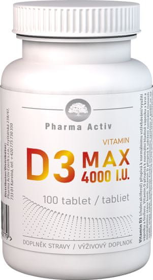 Pharma Activ Vitamin D3 MAX 4000 I.U. 100 tablet