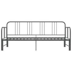 Vidaxl Rám vysouvací postele/pohovky šedý kovový 90 x 200 cm