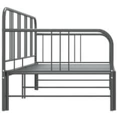 Greatstore Rám vysouvací postele/pohovky šedý kovový 90 x 200 cm