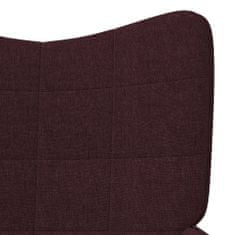 Greatstore Relaxační křeslo se stoličkou fialové textil