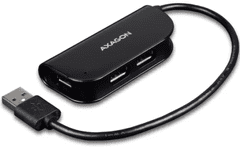 AXAGON Ready Hub, 4x USB 2.0, 20 cm, USB-A, črn (HUE-X4B)