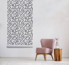 COLORAY.CZ Fototapeta Černý designový vzor Fototapeta Vliesová 250 x 250 cm