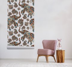 COLORAY.CZ Fototapeta Báječní sloni Fototapeta Samolepící 250 x 250 cm