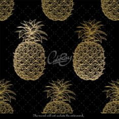 COLORAY.CZ Fototapeta Ananas ve zlatě Fototapeta Samolepící 250 x 250 cm