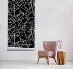 COLORAY.CZ Fototapeta Černobílá geometrie Fototapeta Samolepící 250 x 250 cm