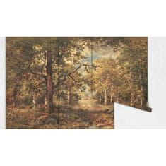 COLORAY.CZ Fototapeta Podzimní ráno v lese Fototapeta Samolepící 250 x 250 cm