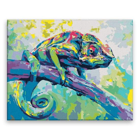 Malujsi Malování podle čísel - Chameleon - 100x80 cm, plátno vypnuté na rám