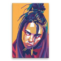 Malujsi Malování podle čísel - Billie Eilish 02 - 80x120 cm, bez dřevěného rámu