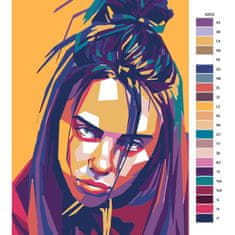 Malujsi Malování podle čísel - Billie Eilish 02 - 80x120 cm, bez dřevěného rámu