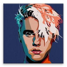 Malujsi Malování podle čísel - Justin Bieber - 80x80 cm, bez dřevěného rámu