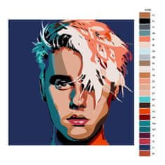 Malujsi Malování podle čísel - Justin Bieber - 80x80 cm, bez dřevěného rámu