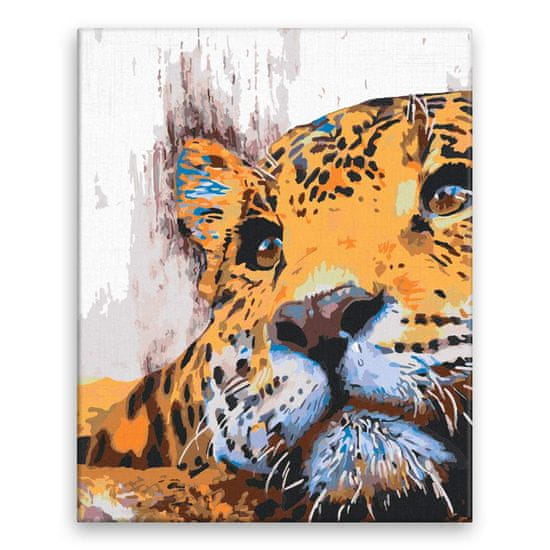 Malujsi Malování podle čísel - Odpočívající jaguár - 40x50 cm, bez dřevěného rámu