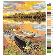 Malujsi Malování podle čísel - Opuštěné jezero - 80x100 cm, bez dřevěného rámu