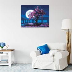 Malujsi Malování podle čísel - Rozkvetlý strom v japonské zahradě - 100x80 cm, plátno vypnuté na rám