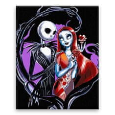 Malujsi Malování podle čísel - Jack a Sally - 80x100 cm, plátno vypnuté na rám