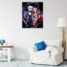 Malujsi Malování podle čísel - Jack a Sally - 80x100 cm, plátno vypnuté na rám