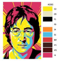 Malujsi Malování podle čísel - John Lennon 01 - 80x120 cm, plátno vypnuté na rám