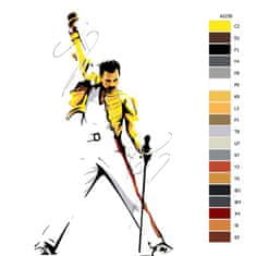 Malujsi Malování podle čísel - Freddie Mercury 01 - 80x120 cm, bez dřevěného rámu