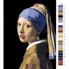 Malujsi Malování podle čísel - Dívka s perlou - Jan Vermeer - 80x120 cm, bez dřevěného rámu