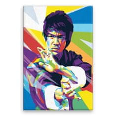 Malujsi Malování podle čísel - Bruce Lee 01 - 80x120 cm, bez dřevěného rámu