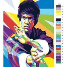 Malujsi Malování podle čísel - Bruce Lee 01 - 80x120 cm, bez dřevěného rámu