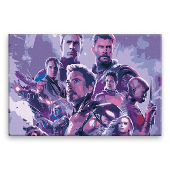 Malujsi Malování podle čísel - Avengers - film - 120x80 cm, bez dřevěného rámu