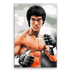 Malujsi Malování podle čísel - Bruce Lee 02 - 80x120 cm, bez dřevěného rámu