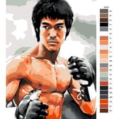 Malujsi Malování podle čísel - Bruce Lee 02 - 80x120 cm, bez dřevěného rámu