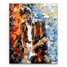 Malujsi Malování podle čísel - Eric Clapton v barvách - 80x100 cm, bez dřevěného rámu