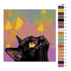 Malujsi Malování podle čísel - Kočičí pohled do nebe - 80x80 cm, bez dřevěného rámu