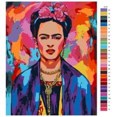 Malujsi Malování podle čísel - Frida v barvách - 80x100 cm, plátno vypnuté na rám