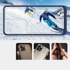 OEM Silikonové pouzdro hybrid s barevným rámem na Samsung Galaxy S22 Ultra 5G Blue