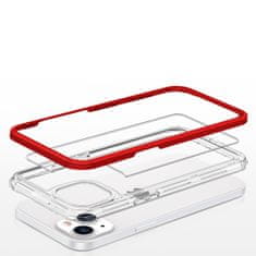 OEM Silikonové pouzdro hybrid s barevným rámem na iPhone 13 Mini 5.4" Red