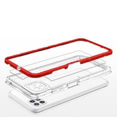 OEM Silikonové pouzdro hybrid s barevným rámem na Samsung Galaxy A22 5G Red