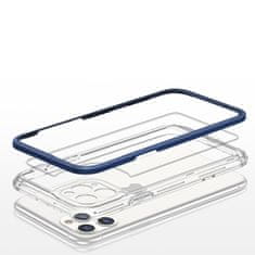 OEM Silikonové pouzdro hybrid s barevným rámem na iPhone 11 Pro Max Blue