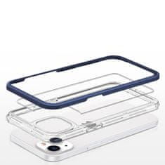 OEM Silikonové pouzdro hybrid s barevným rámem na iPhone 13 6.1" Blue