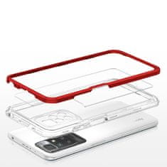 OEM Silikonové pouzdro hybrid s barevným rámem na Xiaomi Redmi 10 / Redmi 10 2022 Red