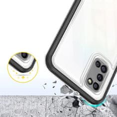 OEM Silikonové pouzdro hybrid s barevným rámem na Samsung Galaxy A03s Black