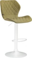 BHM Germany Barová židle Cork, textil, bílá / zelená