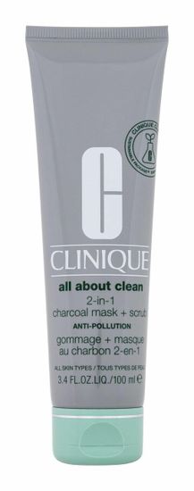 Clinique 100ml all about clean 2-in-1 charcoal mask +