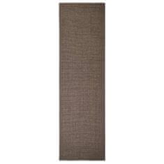 Greatstore Koberec přírodní sisal 100 x 350 cm hnědý