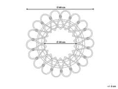 Beliani Nástěnné ratanové zrcadlo 60 cm přírodní BABAI