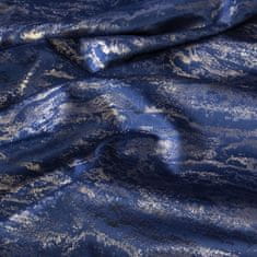 Eurofirany Záclona připravený na pásce KORNELIA 140x270 Eurofirany tmavě modry/zlatá