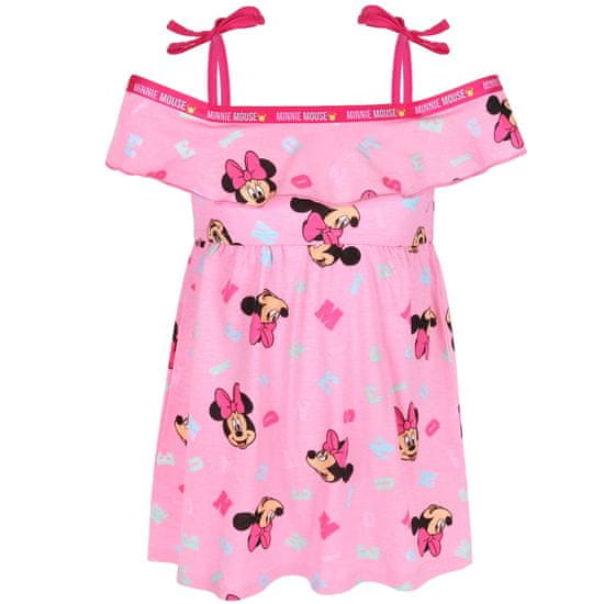 Letní šaty s růžovými nápisy - Minnie Mouse DISNEY
