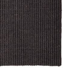 Greatstore Koberec přírodní sisal 66 x 350 cm černý
