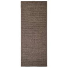 Greatstore Koberec přírodní sisal 100 x 250 cm hnědý