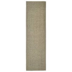 Greatstore Koberec přírodní sisal 100 x 350 cm taupe