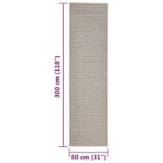 Petromila Koberec přírodní sisal 80 x 300 cm pískový