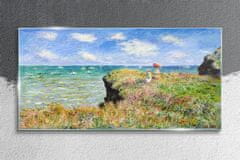 COLORAY.CZ Obraz na skle Cliff Sea Claude Monet 100x50 cm